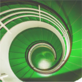 Sticker Escalier vert circulaire (Devant)