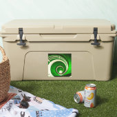 Sticker Escalier vert circulaire (Glacière)