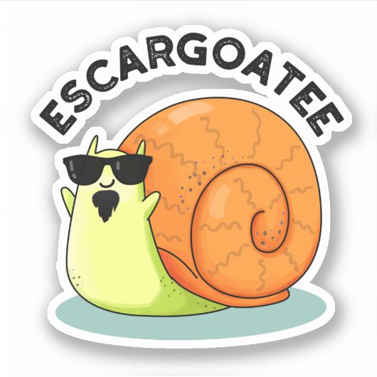 Sticker Escargoatee Drôle Escargot Pun escargot (Devant)