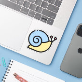 Sticker Escargot (Ordinateur portable avec iPhone)