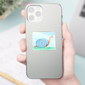 Sticker Escargot avec une coquille bleue (Téléphone)