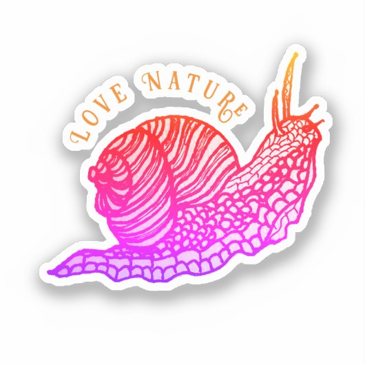 Sticker Escargot dans le style graphique (Recto)