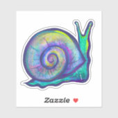 Sticker Escargot rétro des années 80 (Feuille)