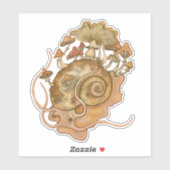 Sticker Escargot Shroom (Feuille)