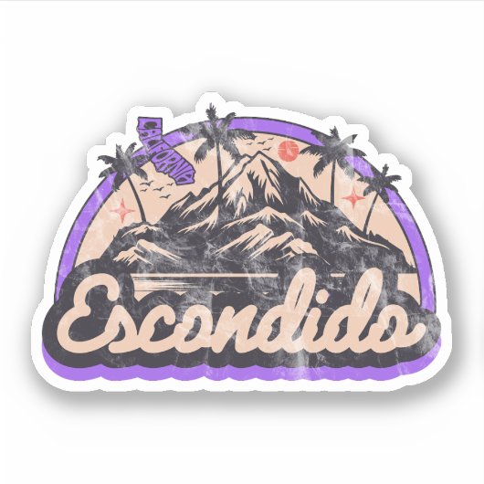 Sticker Escondido, Californie (Devant)