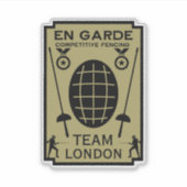 Sticker Escrime de compétition à l'épée (Devant)