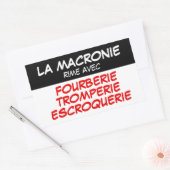 Sticker Escroquerie Macronie Fourberie Tromperie (Enveloppe)