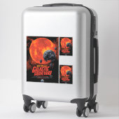 Sticker Espace cimetière crâne Halloween Galaxie des horre (Sur valise)