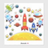 Sticker Espace extérieur (Feuille)