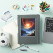 Sticker Espace extra-atmosphérique Sci Wi Art paysage (Couverture iPad)