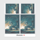 Sticker Espace extra-atmosphérique, Système solaire, 10 an (Feuille)