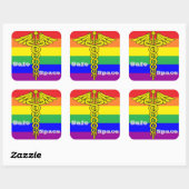 Sticker espace sécurisé LGBTQ (Feuille)