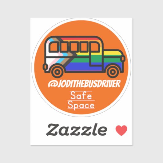 Sticker Espace sécurisé Orange (Feuille)