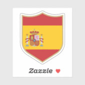 Sticker Espagne Drapeau Emblem Voyage patriotique (Feuille)
