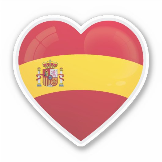 Sticker Espagne Love Drapeau (Devant)