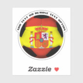 Sticker Espagne Pavillon espagnol balle de football (Feuille)