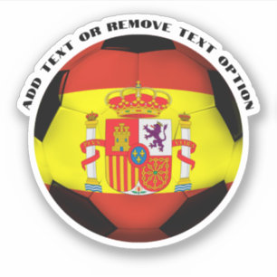 Sticker Espagne Pavillon espagnol balle de football
