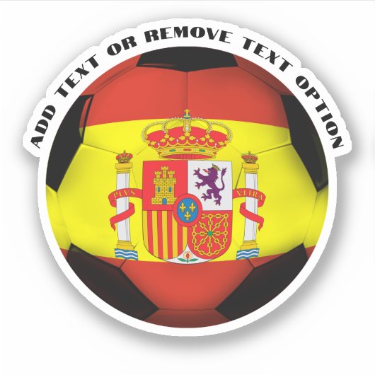 Sticker Espagne Pavillon espagnol balle de football (Devant)