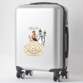 Sticker Espagne Voyage Espagnol Flamenca Danseuse Art (Sur valise)