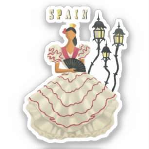 Sticker Espagnol danseuse flamenco femme Espagne Travel Ar