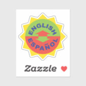 Sticker Español anglais pour traducteur bilingue espagnol (Feuille)