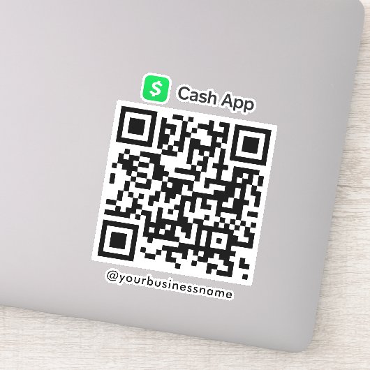 Sticker Espèces App QR Code de l'analyse de paiement pour  (Détail)