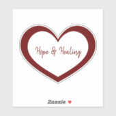 Sticker Espoir et guérison Coeurs blancs rouges Inspiratio (Feuille)