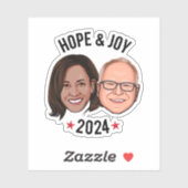 Sticker Espoir et joie - Harris Walz (Feuille)