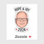 Sticker Espoir et joie - Tim Walz (Feuille)