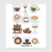 Sticker Espresso Collage (Feuille)
