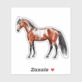 Sticker Esprit de la pluie - Cheval, debout - (Feuille)