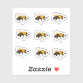 Sticker Essaim d'abeilles à miel (Feuille)