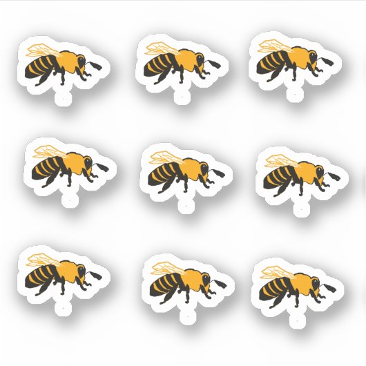 Sticker Essaim d'abeilles à miel (Devant)