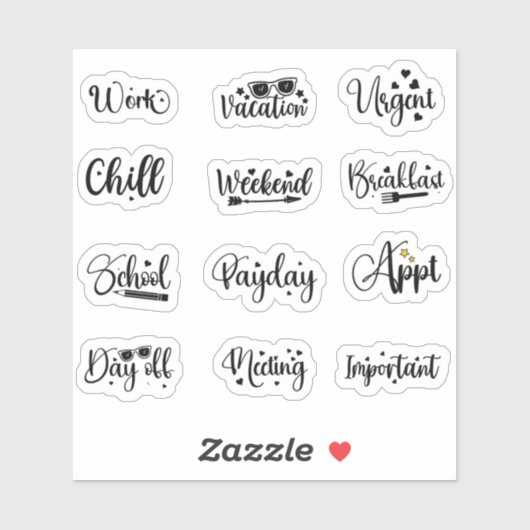 Sticker Essentials du planificateur : Moments de tous les  (Feuille)