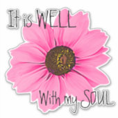 Sticker Est Bien Avec Soul Rose Daisy Citation Inspiration (Devant)