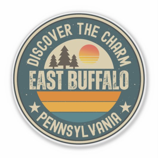 Sticker Est de Buffalo, Pennsylvanie (Devant)