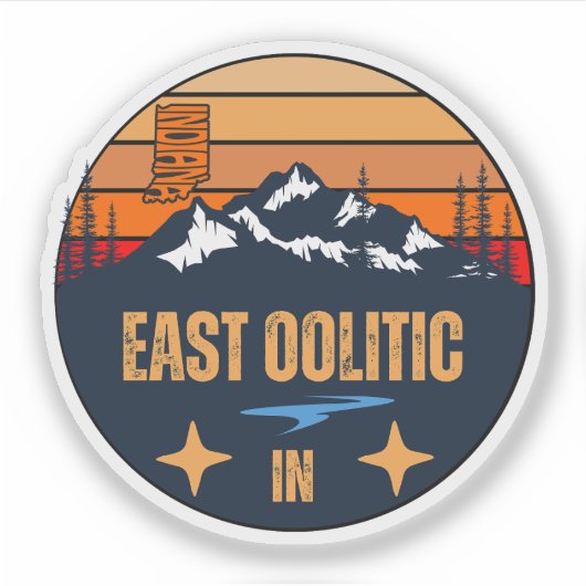 Sticker Est Oolitic, Indiana (Devant)