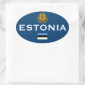 Sticker estonien de style ovale européen (Sac)