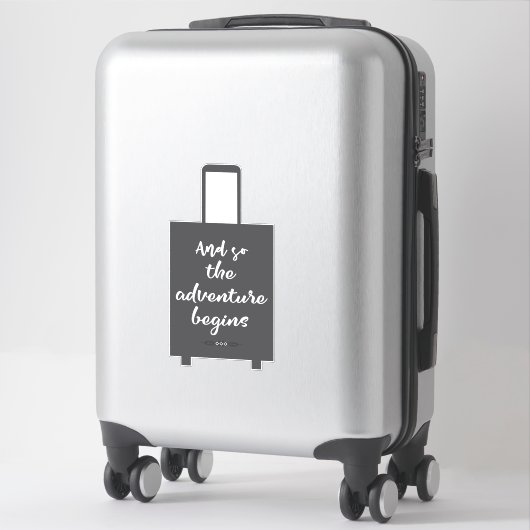 Sticker Et Ainsi L'Aventure Commence À Amusant Bagage vali (Sur valise)