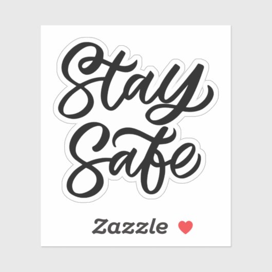 Sticker Et Restez en sécurité (Feuille)