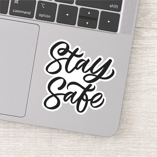 Sticker Et Restez en sécurité (Détail)