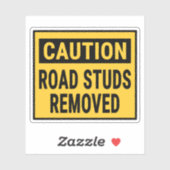 Sticker Étalons de route de prudence enlevés (Feuille)