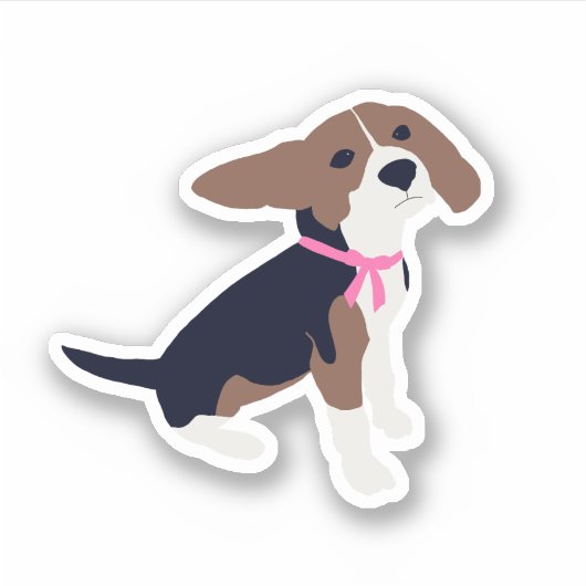 Sticker étanche beagle (Devant)