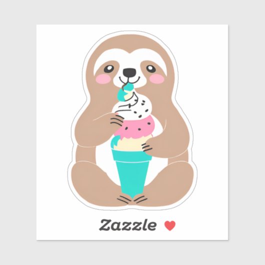 Sticker Etanche Chillin' Sloth (Feuille)