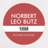 Sticker étanche lavable Étiquette noir rouge blanc (Design 2)