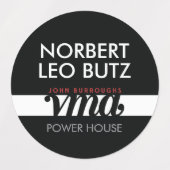 Sticker étanche lavable Étiquette noir rouge blanc (Design 1)