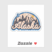 Sticker État d'Alaska (Feuille)