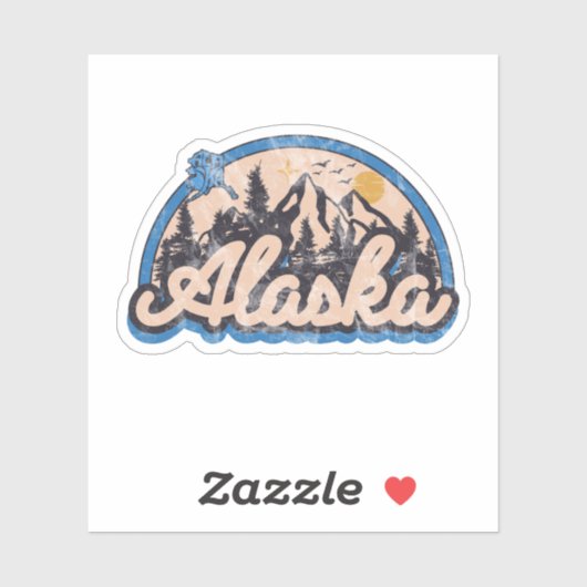 Sticker État d'Alaska (Feuille)