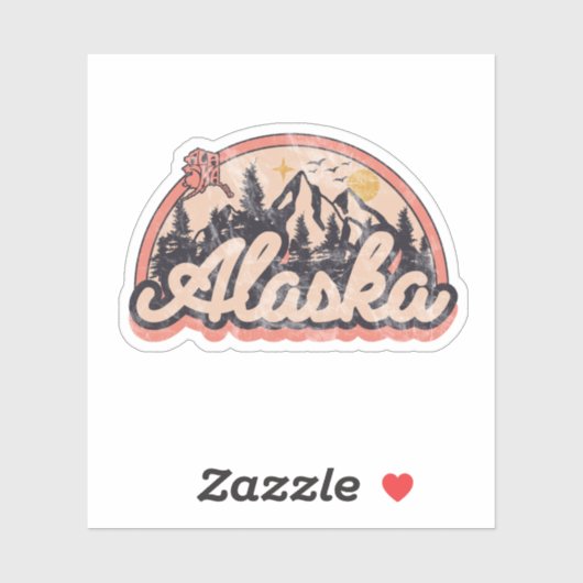 Sticker État d'Alaska (Feuille)
