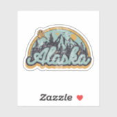 Sticker État d'Alaska (Feuille)